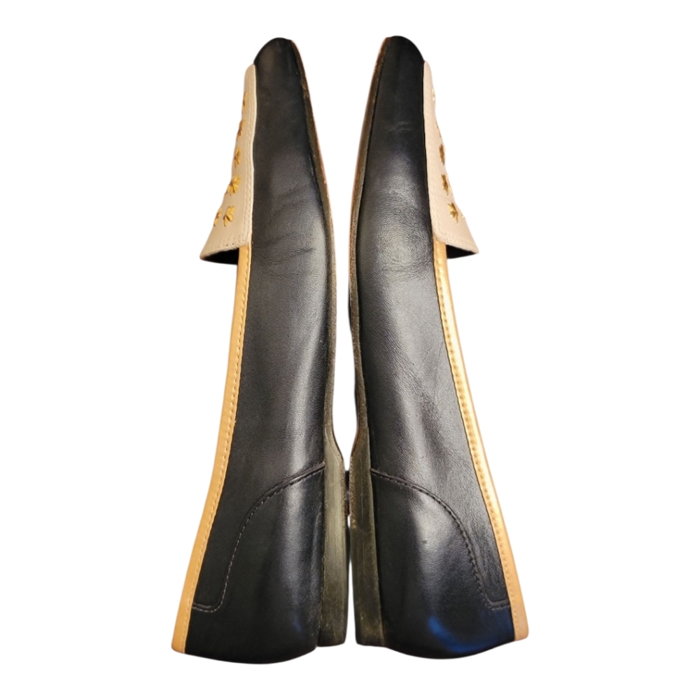 Enzo Angiolini Vero Cuoio Star Studded LeatherLoafers Flats. - Picture 7 of 12